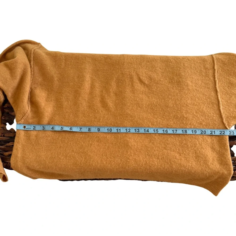 Free People Brookside Sweater Camel Brown Wool Alpaca Mock Neck Oversized Small